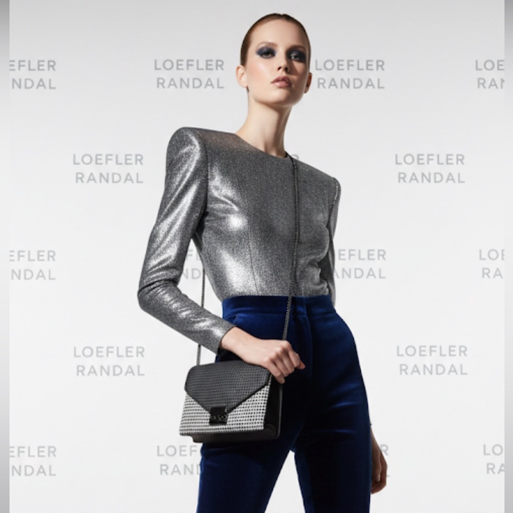 Authentic Loeffler Randall designer leather signature crossbody bag purse